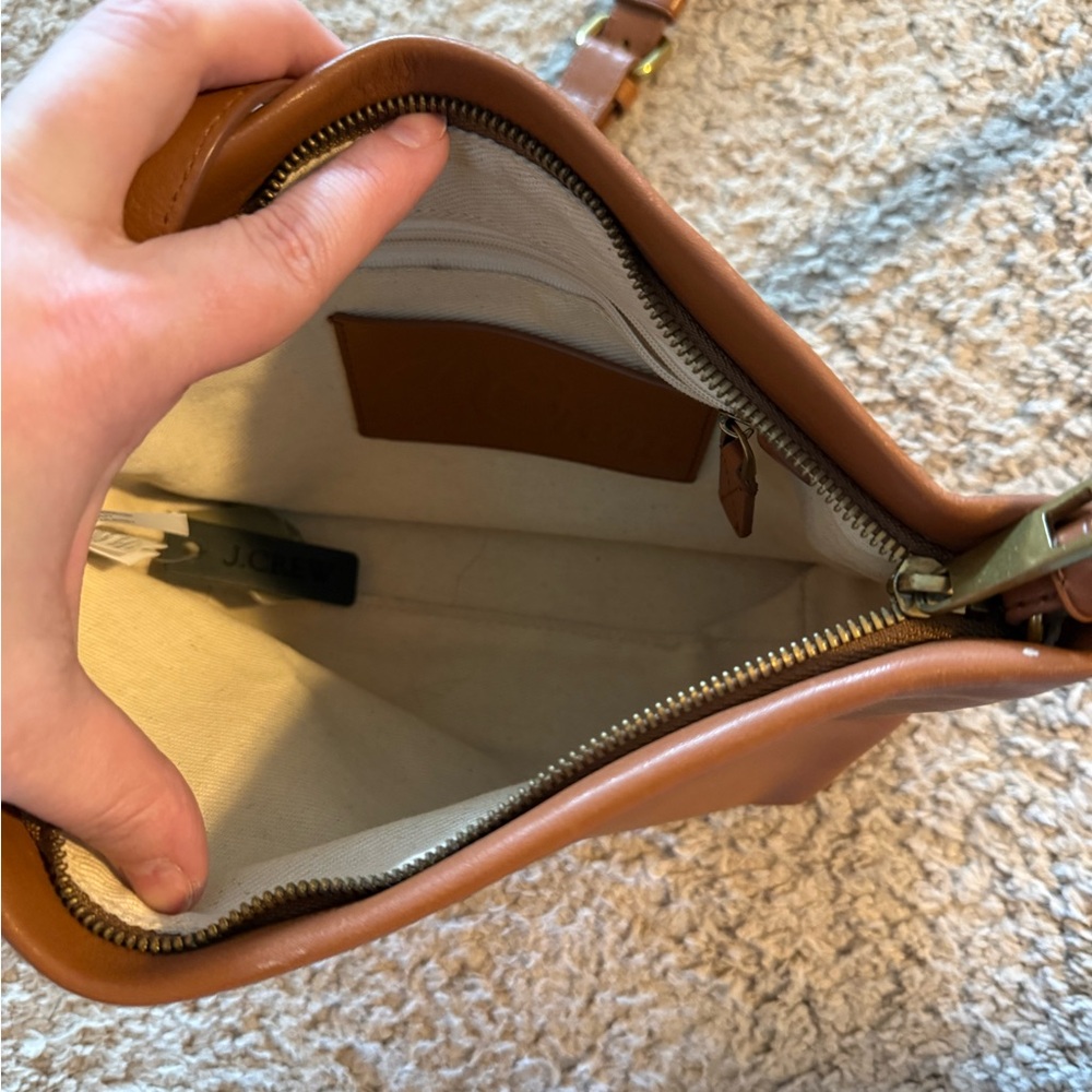J. Crew Tan Leather Crossbody Bag - Picture 2 of 7